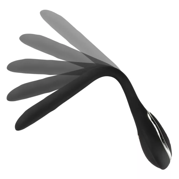 Penīsa plug dilatators - akumulatora vibrācijas dilatators (1 cm, melns)