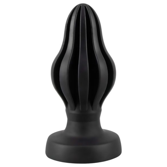 ANOS - rievotu un maigu anālo spraudni - 5 cm (melns)
