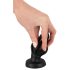 ANOS - rievotu un maigu anālo spraudni - 5 cm (melns)