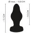 ANOS - rievotu un maigu anālo spraudni - 5 cm (melns)