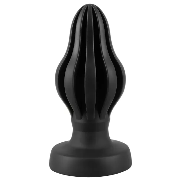 ANOS - rievots mīksts anālais spraudnis - 7 cm (melns)