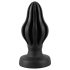 ANOS - rievots mīksts anālais spraudnis - 7cm (melns)