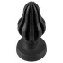 ANOS - rievots mīksts anālais spraudnis - 7 cm (melns)