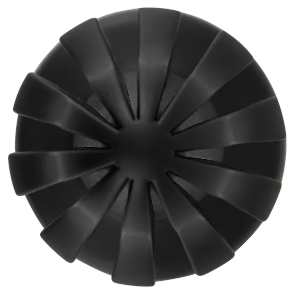 ANOS - rievots mīksts anālais spraudnis - 7 cm (melns)