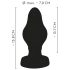 ANOS - rievots mīksts anālais spraudnis - 7cm (melns)