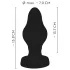 ANOS - rievots mīksts anālais spraudnis - 7 cm (melns)