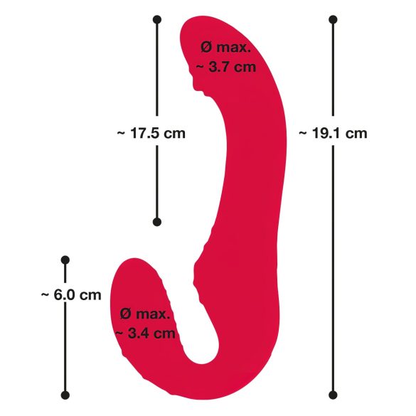 You2Toys bezsiksnas valkājams vibrators ar tālvadību, sarkans