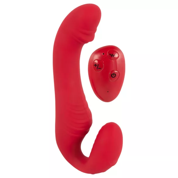 You2Toys bezsiksnas valkājams vibrators ar tālvadību, sarkans