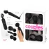 Couples Choice - pāra vibrators ar uzsildīšanu, uzlādējams, melns
