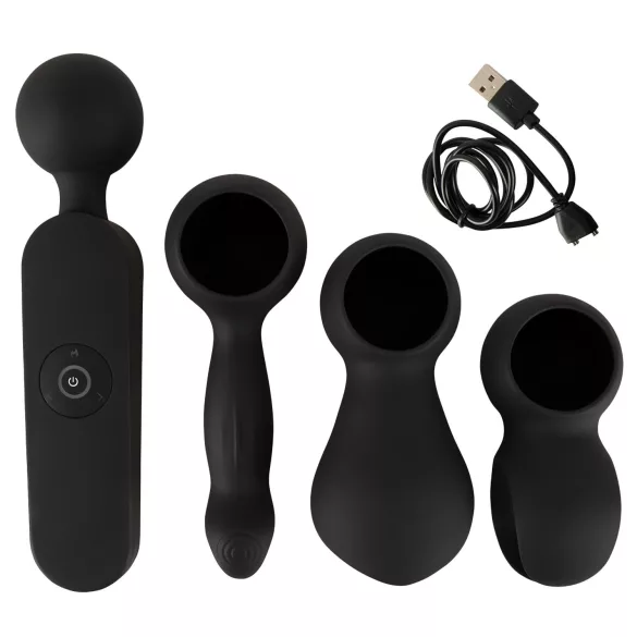 Couples Choice - pāra vibrators ar uzsildīšanu, uzlādējams, melns