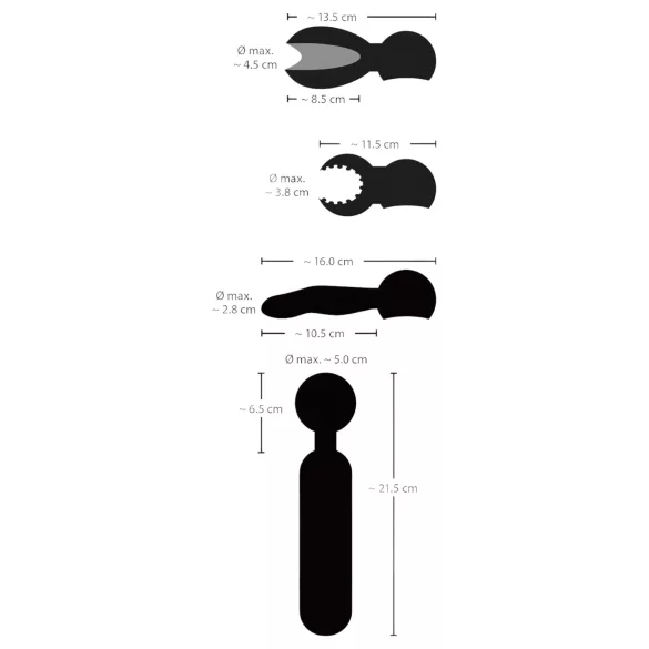 Couples Choice - pāra vibrators ar uzsildīšanu, uzlādējams, melns
