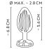 ANOS Metāls (2,8cm) - tērauda anālais aizbāznis (sudrabs)