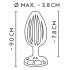 ANOS Metal 3,8cm - sudraba metāla anālais spraudnis