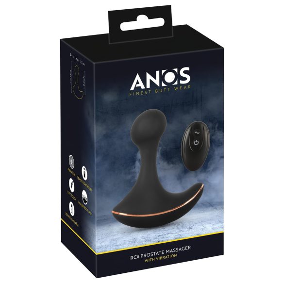 ANOS - ūdensdrošs anālais vibrators (melns)