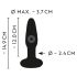 ANOS - uzlādējams, ūdensnecaurlaidīgs anālais vibrators (melns)