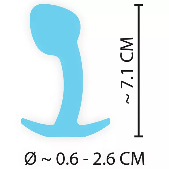 Cuties Mini anālais aizbāznis - silikona anālais plugs (zils, 2,6 cm)