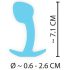 Cuties Mini anālais rotaļu instruments - silikons, zils (2,6cm)