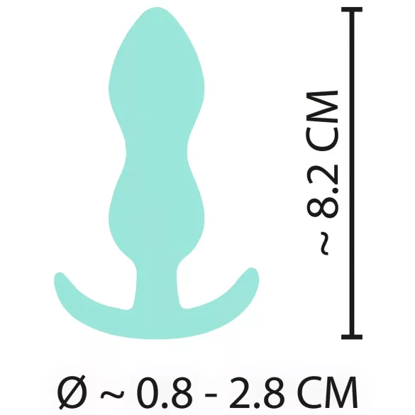Cuties mini anālais plugiņš silikona menta krāsa 2,3 cm