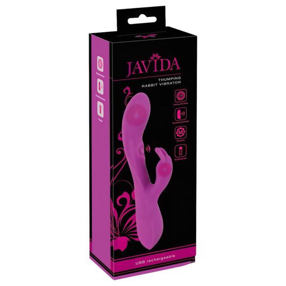 Javida Pērļojošais Trusītis - 3 motoru vibrators ar klitora stimulatoru (violets)