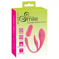   SMILE - nēsājama akumulatora, radio vadāma vibrējoša ola (rozā)