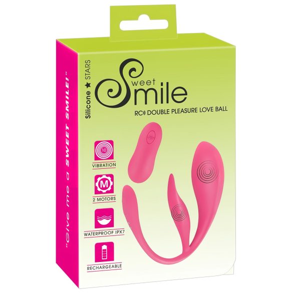 SMILE - bezvadu akumulatora vibrējoša ola (rozā)