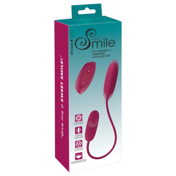 Smile Love Olas Duo - vibrācijas ola (dibens un maksts)