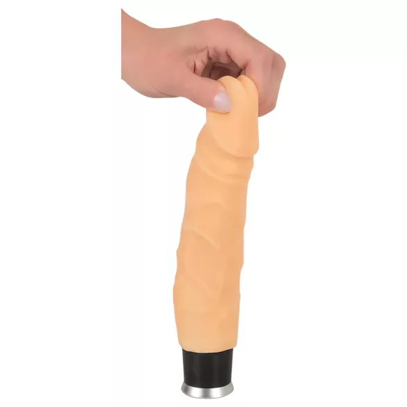 Nature Skin - realistisks vibrators ar ādas efektu, bēšs, 23 cm