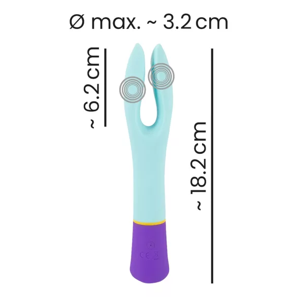 You2Toys vibrators ar 2 motoriem, uzlādējams, ūdensizturīgs, krāsains