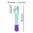You2Toys vibrators ar 2 motoriem, uzlādējams, ūdensizturīgs, krāsains
