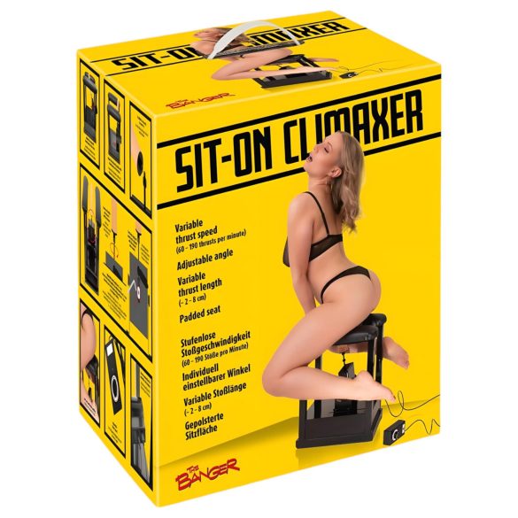 The Banger sēžam-izklājējs - tīkla seksa mašīna (melna)