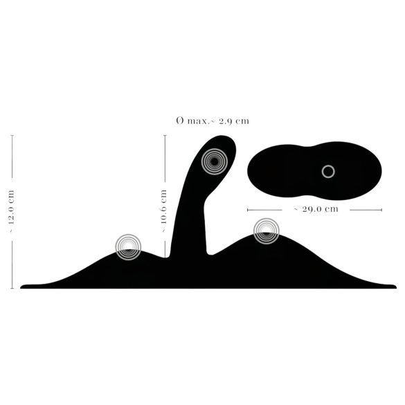 VibePad 3 - vibrējošais G-punkta spilvens ar akumulatoru un radio vadību melns