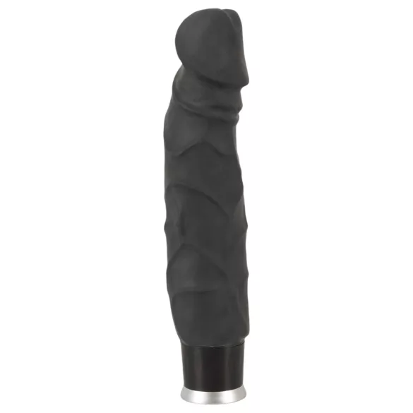Nature Skin - dzīvībasveida vibrators (melns, 22 cm)