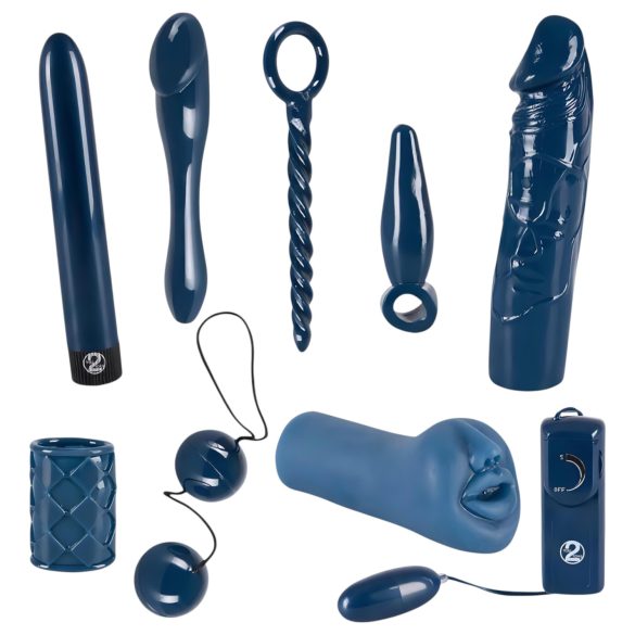 You2Toys - Midnight Blue - vibratora komplekts (9 daļas)