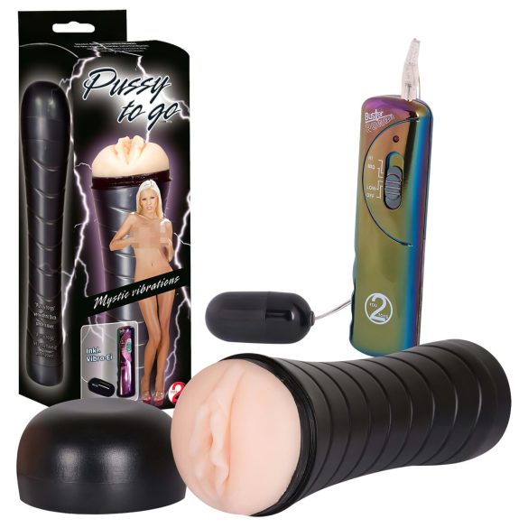 You2Toys Pussy to Go - vibrācijas, diskrēta, mīksta vagīna