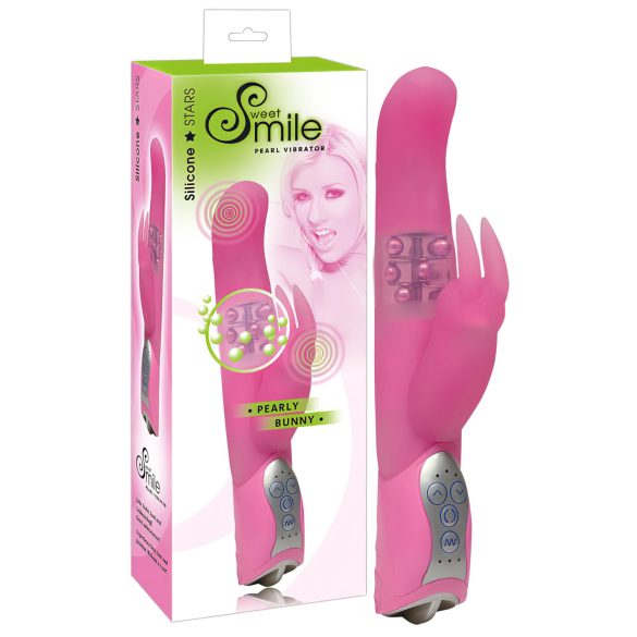 SMILE Pērļu Zaķītis – pērlīšu vibrators (rozā)