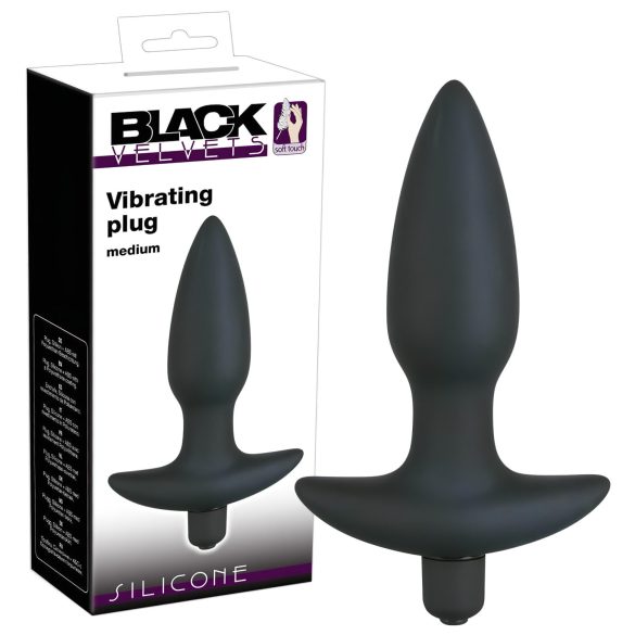 Melnā samtā anālās plug vibrācija - vidējs