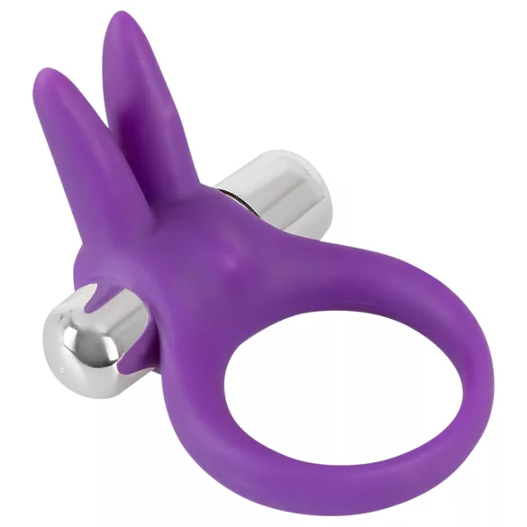 SMILE vibrējošs locekļa gredzens ar truša ausīm violets