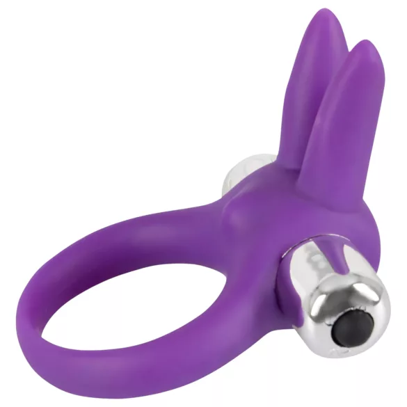 SMILE vibrējošs locekļa gredzens ar truša ausīm violets