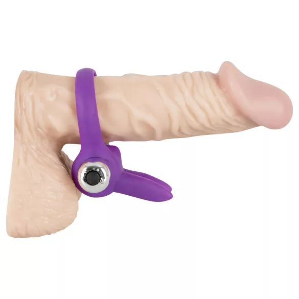 SMILE vibrējošs locekļa gredzens ar truša ausīm violets