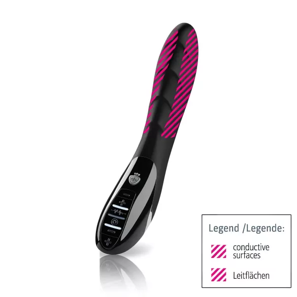 mystim Sizzling Simon - elektro vibrators stimulējošs melns