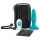 b-Vibe - anālais vibrators ar rotējošām pērlītēm, uzlādējams, tirkīza