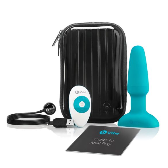b-Vibe - rotējošs lodīšu anālais vibrators (tirkīzs)