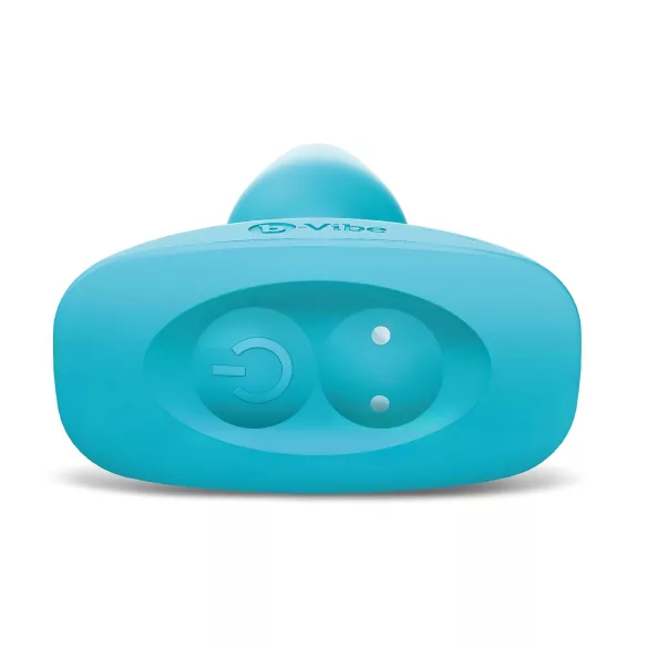 b-Vibe - anālais vibrators ar rotējošām pērlītēm, uzlādējams, tirkīza