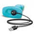 b-Vibe - anālais vibrators ar rotējošām pērlītēm, uzlādējams, tirkīza