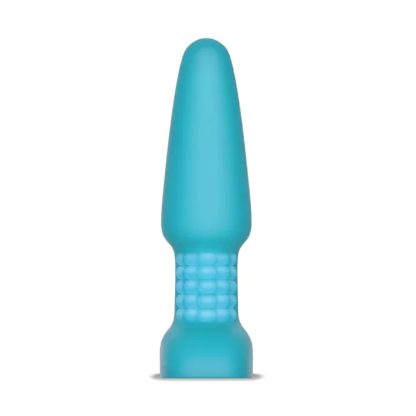 b-Vibe - anālais vibrators ar rotējošām pērlītēm, uzlādējams, tirkīza