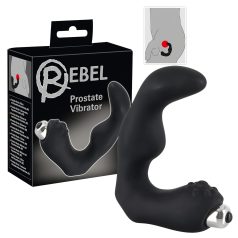 Rebel - izliektā prostatas vibrators (melns)
