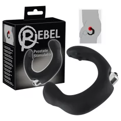 Rebel - prostatas vibrators izliekts melns