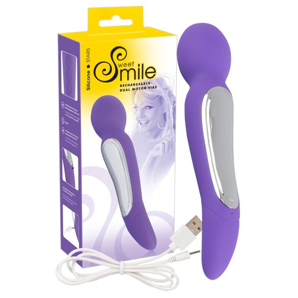 SMILE Burvju nūjiņa - 2 motoru masāžas vibrators (violets)