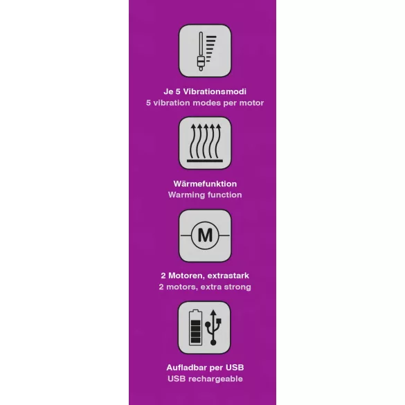 Javida - klitora vibrators ar sildīšanu rozā