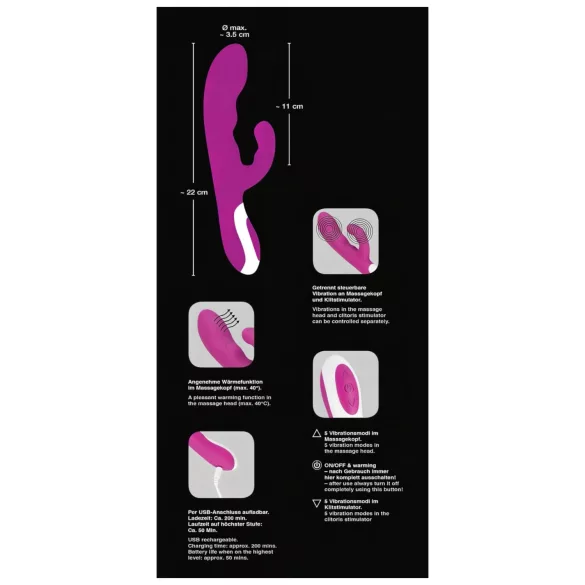 Javida - uzsildošs klitora vibratorrs (violets)